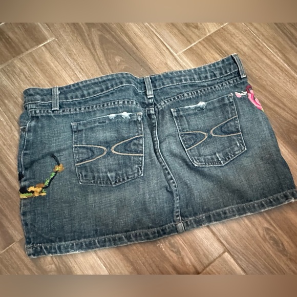 Urban Outfitters Lux Brand Embroidered Denim Mini Skirt - Picture 4 of 5